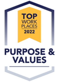 2022 Top Workplace Award for Purpose and Values